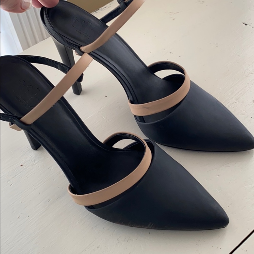 Tibi heel black and tan worn 3 times super cute